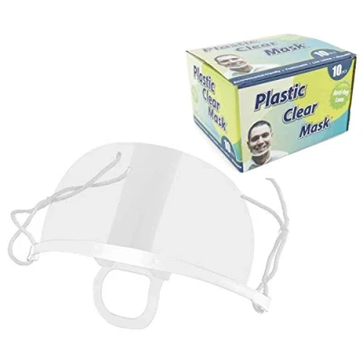 Imagen de D.RECT 800095 Visor Protector Facial Transparente antivaho Reutilizable Pieza Visera Mentón Set 10 Unidades