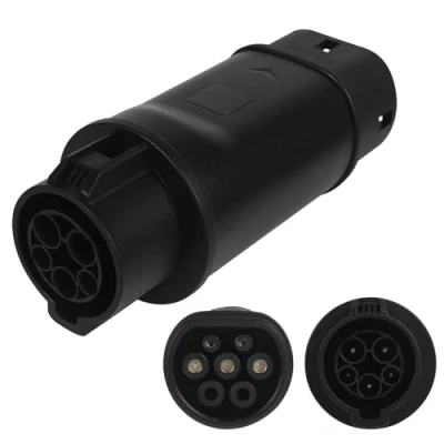 Imagen de AOHEWEI Adaptador de Carga EV Tipo 1 a 2, Cable Cargador automóvil SAE J1772 IEC62196 240 V 32 A, o vehículo eléctrico 2