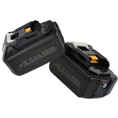 Imagen de 2 baterías de repuesto 5,5 Ah para Makita 18 V, compatible con BL1860 BL1860B BL1850 BL1850B BL1840 BL1840B BL1830 BL1830B BL1815 BL1825 BL1835 BL1845