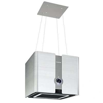 Imagen de Klarstein Futurelight Smart campana extractora isla de techo 420m3/h extracción aire salida, con iluminación LED, acero inoxidable, plateado