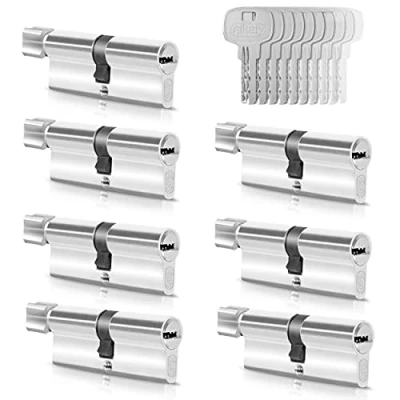 Imagen de GERCAR 7 cilindros de cierre uniforme, 30/30, incluye 35 llaves, 60 mm, cerradura puerta con función N+G, juego unidades, longitud: mm A: 30 B: