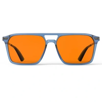 Imagen de Goiteia Gafas bloqueo de luz azul al 100% naranja juego con tinte ámbar para un mejor sueño, alivio la fatiga ocular y sensibilidad a