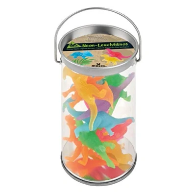 Imagen de Moses 40224 Juego de 10 minidinosaurios Luminosos neón para niños