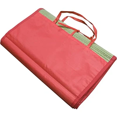 Imagen de ARBUTUS Alfombra de Playa Esterilla Playa, Manta Picnic con asa Transporte y Compartimento para Guardar Libro, Gafas Sol, Crema Solar, Ideal Piscina o Jardin (170x60cm, Rojo)