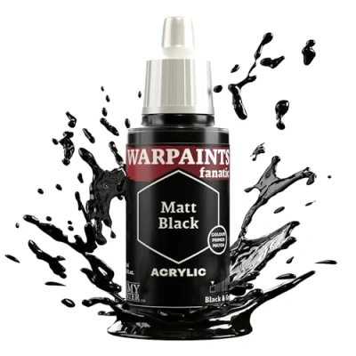 Imagen de The Army Painter Warpaint Fanatics pintura acrílica negra mate en miniatura con de guerra fanáticos, calidad para juegos