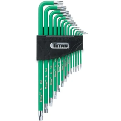 Imagen de Titan herramientas 12715 Tamper Resistant Star Juego de llaves Multicolor (Juego 13)