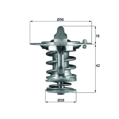 Imagen de MAHLE ORIGINAL TX 83 76D Termostato, refrigerante 76 56 con junta MITSUBISHI: PAJERO 3, 2, 4