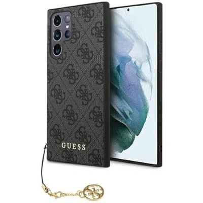 Imagen de GUESS GUHCS24LGF4GGR Estuche para S24 Ultra S928 rígido Negro Colección 4G Charms