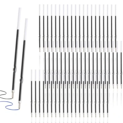 Imagen de Set de recambio boligrafo Paquete 60 recambios para bolígrafo en azul y negro, retráctiles con un grosor trazo 1,0 mm. Compatible bolígrafos 98 mm longitud.