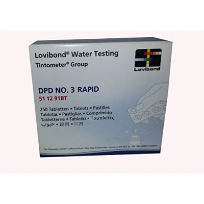 Imagen de Lovibond Recambio tabletas reactivo medición Cloro Total DPD 3 Lvd. Recarga 250 UD Rapid/Manual. 51 12 91BT