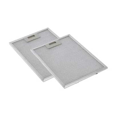 Imagen de 2 filtros de ventilación malla metal, aluminio para campana extractora cocina, filtro repuesto campanas extractoras 30 x 26 cm
