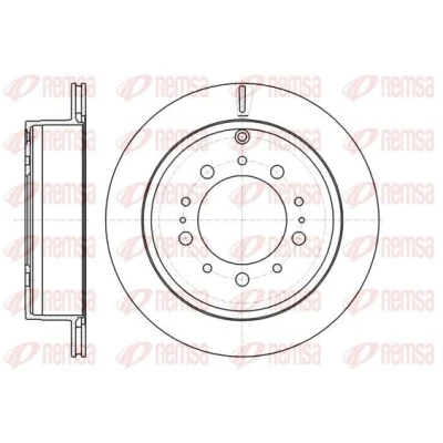 Imagen de REMSA 61257.10 Disco de freno Eje trasero 345, 345 18 5 ventilado TOYOTA: Land Cruiser 200