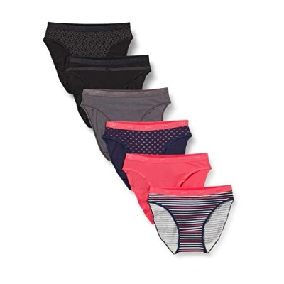 Imagen de Dim Pack De Bragas Les Pockets Cotton Stretch Mujer x6 Multicolor 36/38