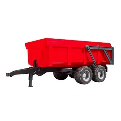 Imagen de bruder 02211 remolque con caja basculante, de transporte, laterales abatibles, volquete