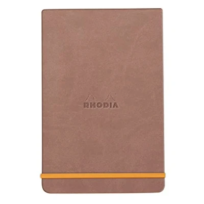 Imagen de RHODIA 194382C Cuaderno rígido Webnotepad Rosewood A5 Rayado192 Páginas Desmontables Papel Clairefontaine Marfil 90 g/mMarcapáginas, Cierre Elástico Cubierta de Piel Sintética Rhodiarama