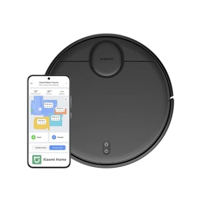 Imagen de Xiaomi Robot Vacuum T12 Aspirador y friegasuelos con Sistema Inteligente de navegación láser (LDS), succión 3500Pa, rutas Limpieza en Zigzag, Negro (Versión ES + 3 años garantía)