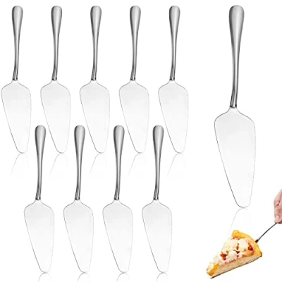 Imagen de Pala Servir Tartas 10 Acero Inoxidabl Pulido para Tartas, Piezas Pastel Palas Espátula Cono Multifuncional Serrado Apto Cocina, Restaurante, Fiestas, Lavavajillas