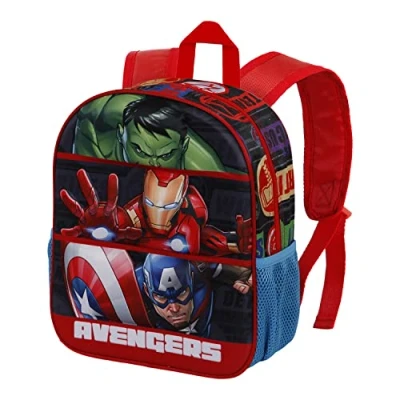 Imagen de Marvel Los Vengadores Union Mochila 3D Pequeña, Rojo, 26 x 31 cm, Capacidad 8.5 L