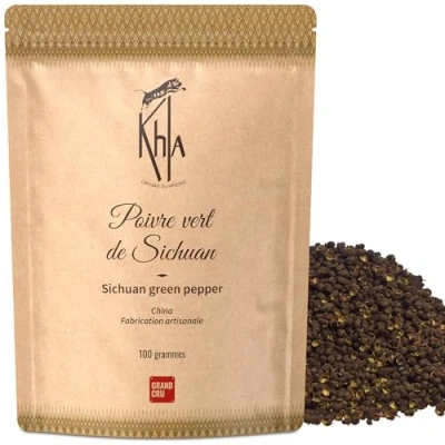 Imagen de Khla Pepe di Sichuan Verde 100g in Grani Bacche intere Cinese Spezie Asiatiche Timut Peperoncino del Sichuanese Produzione Limitata Origine Cina