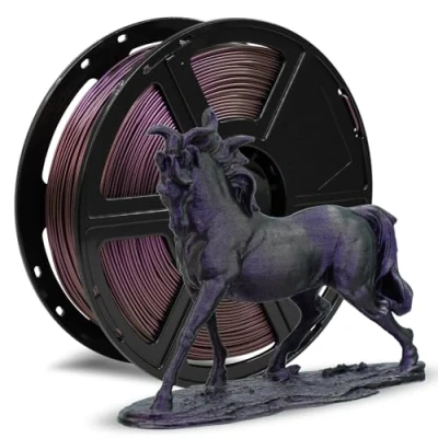 Imagen de FLASHFORGE Alta velocidad, camaleón PLA multicolor Abyssal Purple, máx. 500 mm/s, impresión rápida, filamento color Shift de 1,75 mm, cambia con luz y ángulo, muesca superior