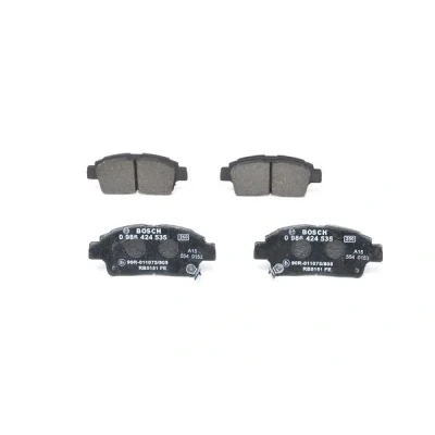 Imagen de BOSCH 0 986 424 535 Juego de pastillas freno Low Metallic con avisador acústico desgaste TOYOTA: Yaris I Hatchback