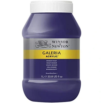 Imagen de winsor &amp; Newton acrílico Galeria bote de 1L violeta (dioxacina)