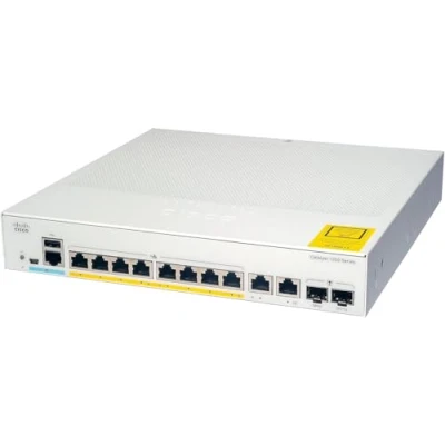 Imagen de Cisco Switch de red Catalyst 1000 8FP 2G L, 8 puertos GbE PoE+, asignación PoE 120 W, 2 combinados SFP/RJ 45 1 G, garantía limitada por vida mejorada (C1000 L)