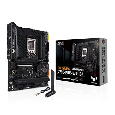 Imagen de Placa base Intel LGA 1700 ATX VRM 20+1 fases, DDR4, cinco ranuras M.2, PCIe 5.0, puerto Thunderbolt 4 USB Type C, Wi Fi 6E, AI Overclocking y Aura Sync RGB, Negro.