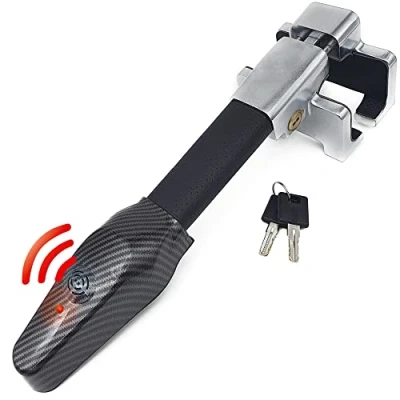 Imagen de KRASER KR830 Antirrobo Coche con Alarma, 120dB, Cerradura Alta Seguridad, Fácil de Usar, Antirobo Universal Volante, Barra Coches, Bloqueo Inmovilizador para Auto Vehiculo Furgoneta...