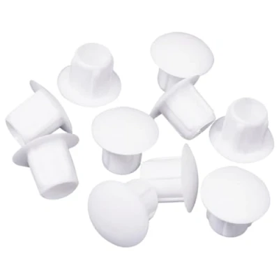 Imagen de SKIR&#039;CO (40 piezas) tapones de plástico blanco 5 mm, tapas agujeros taladro, para muebles, agujero tornillo