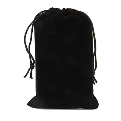 Imagen de NC 20 bolsas de terciopelo negro para joyas, bolsa regalo terciopelo, joyería fiesta Navidad, boda, cm x 25