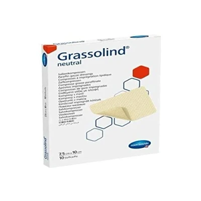 Imagen de Hartmann0 Grassolind Compresse Lote de 10 apósitos grasos neutros (7,5 x cm)