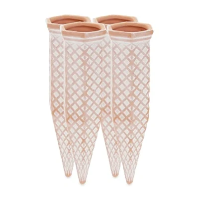 Imagen de Relaxdays Pack 4 Picos Riego Cuadriculados, Maceta, Regador para Botellas 1,5 L, Arcilla, 18x5,5x5cm, Terracota, Madera