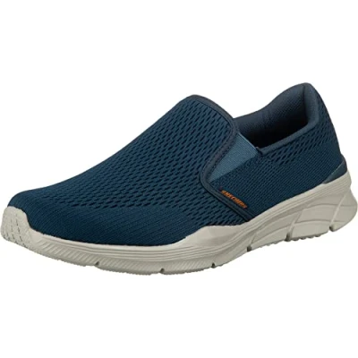 Imagen de Skechers EQUALIZER 4.0 TRIPLE PLAY, Zapatillas sin cordones para Hombre, Navy Engineered Mesh/Orange Trim, 45 EU