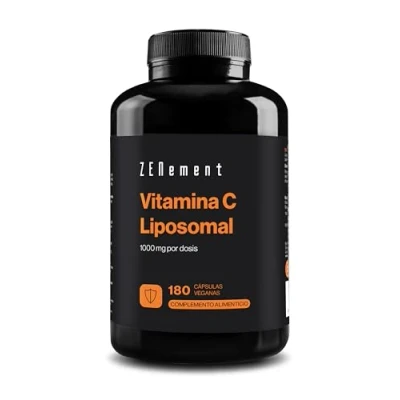 Imagen de Vitamina C Liposomal 1000 mg, 180 Cápsulas Suministro 3 Meses de Pura Contribuye al Funcionamiento Normal del Sistema Inmunológico Vegano Zenement