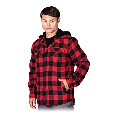 Imagen de Reis Kfwinhoodm Camisa aislante protectora, color rojo y negro, tamaño mediano