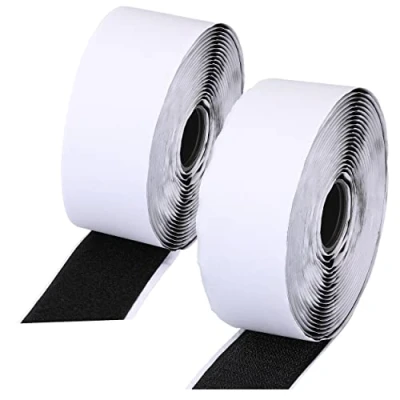 Imagen de mumbi cinta de velcro autoadhesiva, compuesto gancho y bucle, cierre extrafuerte, 38 mm x 2 metros, negro, color negro