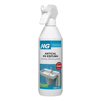 Imagen de HG Antical en Espuma, Limpiador Spray, Espuma Desincrustante de WC Profesional, Elimina Manchas Cal y Óxido Duchas, Grifos, Bañeras, Inodoros Más, 500 ml