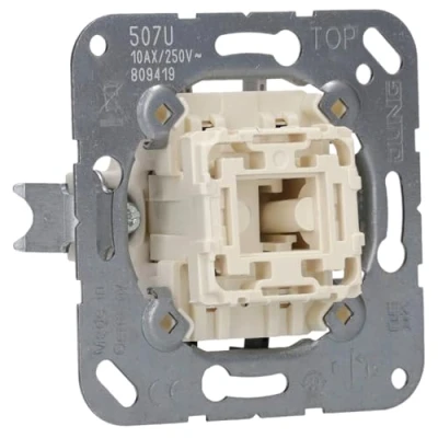 Imagen de JUNG 507U Mecanismo Interruptor 10 AX / 250 V, Cruce