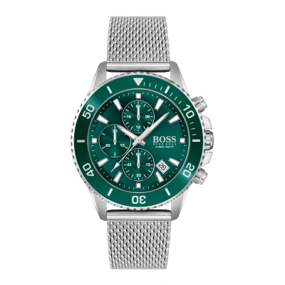 Imagen de BOSS Reloj Cronógrafo de Cuarzo para hombre con correa malla acero inoxidable plateada 1513905