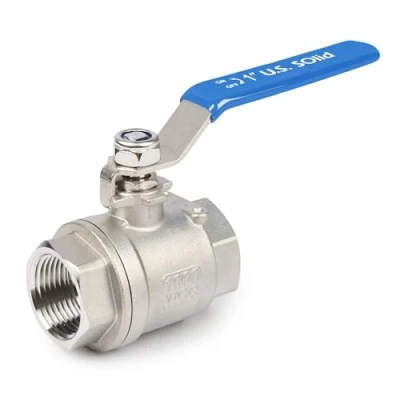 Imagen de U.S. Solid Válvula de bola DN25 1 pulgada rosca G hembra acero inoxidable 316, puerto completo 2 vías