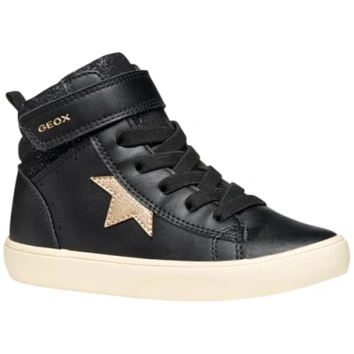 Imagen de Geox Gisli Zapatillas altas para niños, Talla: 36, Black/champagne Zapatos