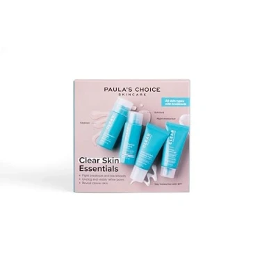 Imagen de Paula&#039;s Choice CLEAR Kit de Prueba Rutina Esencial con 3 Pasos para una Piel más Limpia Combate Imperfecciones, los Puntos Negros &amp; Poros Dilatados Todos Tipos Formato Viaje