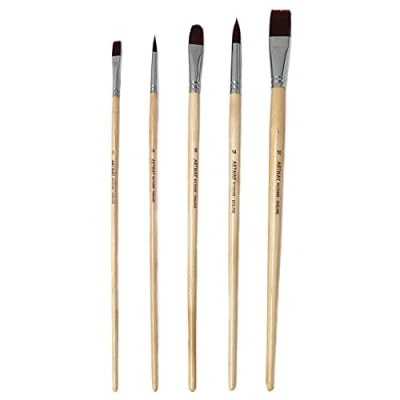 Imagen de Artway Set de Pinceles sintéticos para Artistas Mango Largo Pack 5 Variados