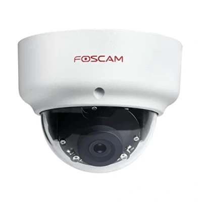 Imagen de Foscam D2EP Cámara IP PoE Exterior HD 2 MP infrarroja de 20 m, detección Movimiento Inteligente, Compatible con Amazon Alexa