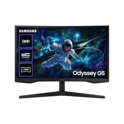 Imagen de Monitor gaming Samsung Odyssey G5 LS27CG552EUXEN, 27&quot;, WQHD, 1 ms, 165 Hz, FreeSync, Negro