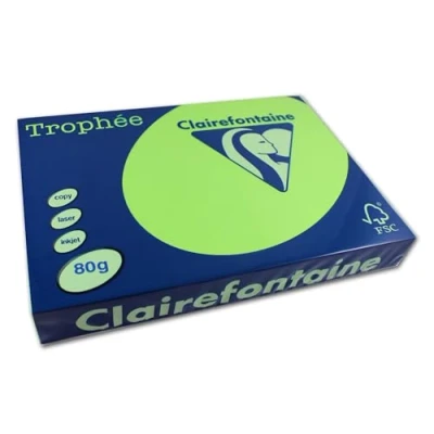 Imagen de Clairefontaine Resma de papel, 80 gr/m², 500 hojas, Verde, A4 (21 x 29.7 cm)