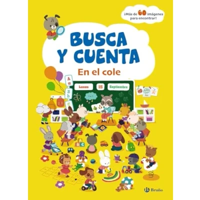 Imagen de Busca y cuenta. En el cole (Castellano A PARTIR DE 3 AÑOS LIBROS DIDÁCTICOS Otros libros)