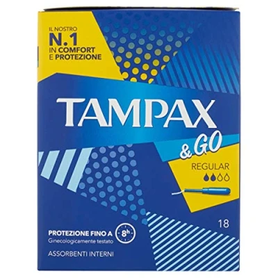 Imagen de Tampax &amp; Go Tampones, regular, 18 unidades
