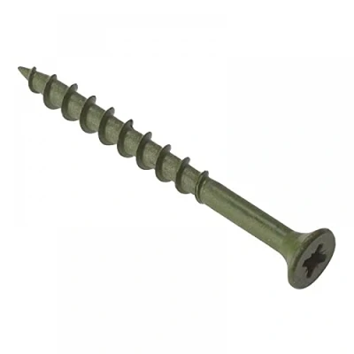 Imagen de Forgefix DS4555 Tornillo de Cubierta Pozi Compatible con ST Verde anticorrosión, 4,5 x 55 mm, Caja 200